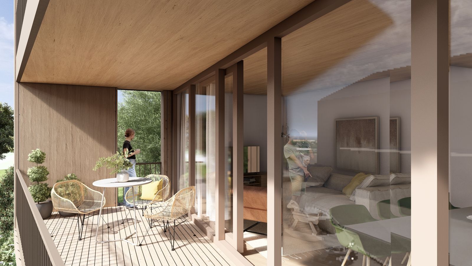 Loggia mit Sitzgruppe